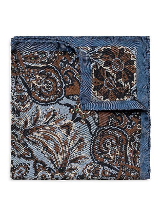 Mens Paisley Silk Pocket Square Product Image