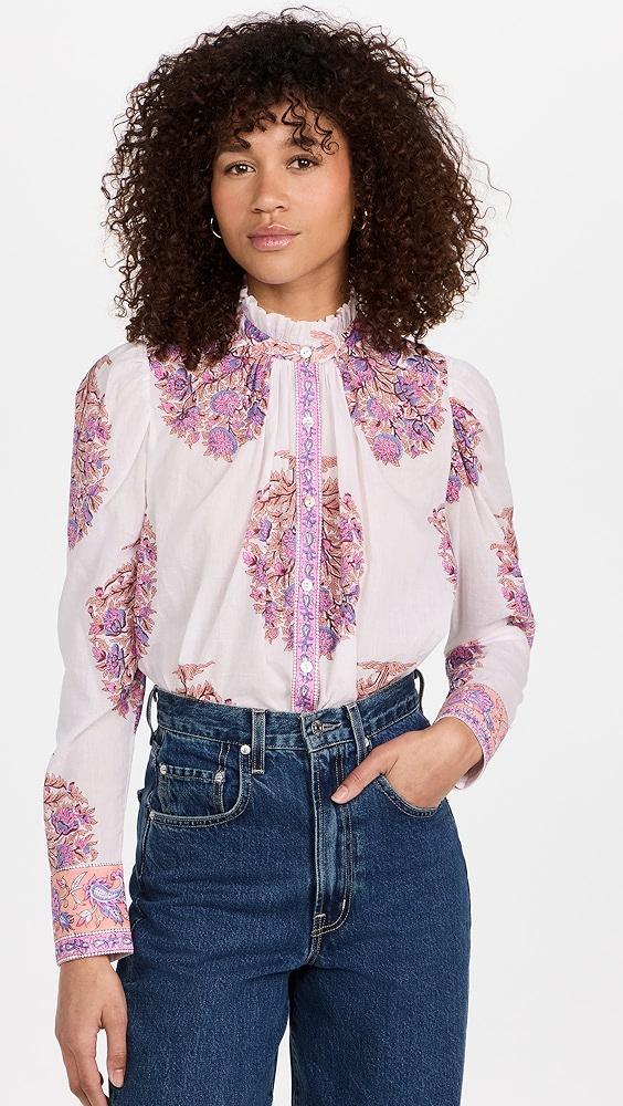 Alix of Bohemia Annabel Fig Flower Shirt | Shopbop Product Image