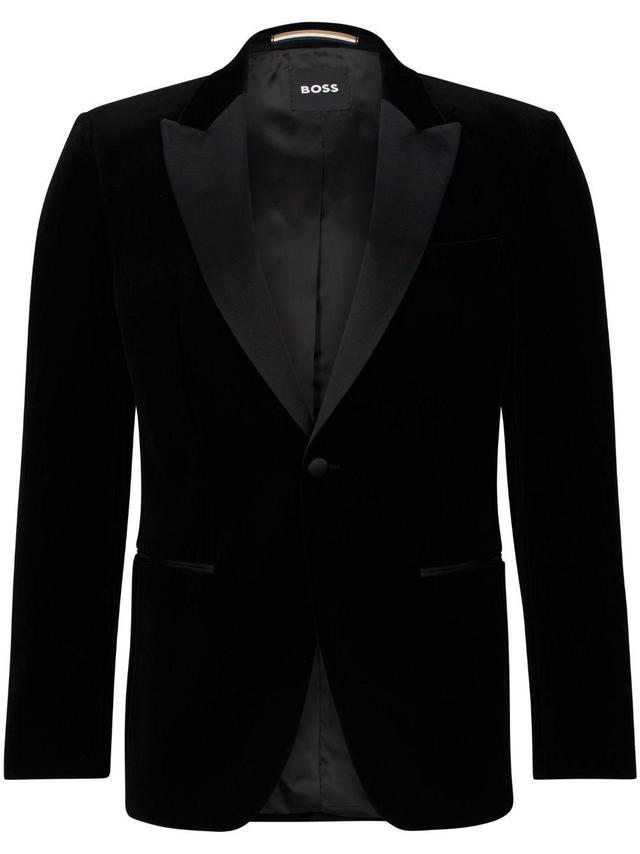 Hutson Velvet Tuxedo Jacket In Black Product Image