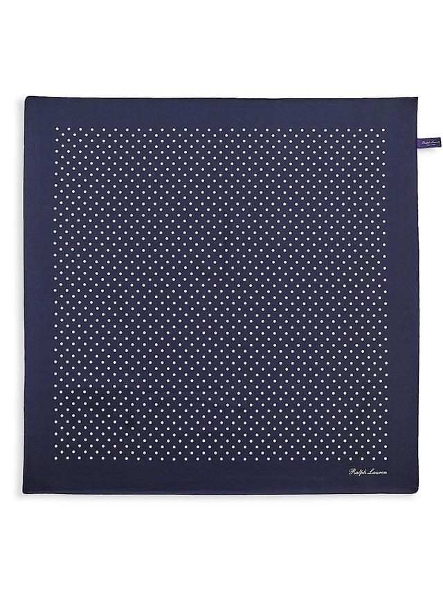 Mens Polka Dot Silk Pocket Square Product Image