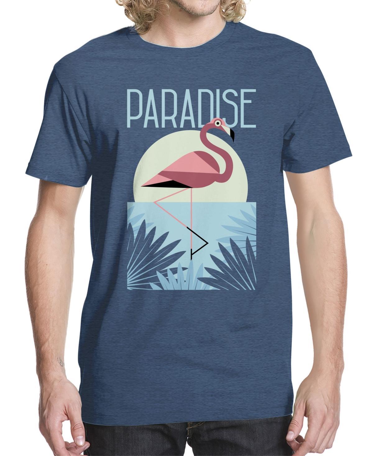 Mens Flamingo Palms Paradise Graphic T-shirt Product Image