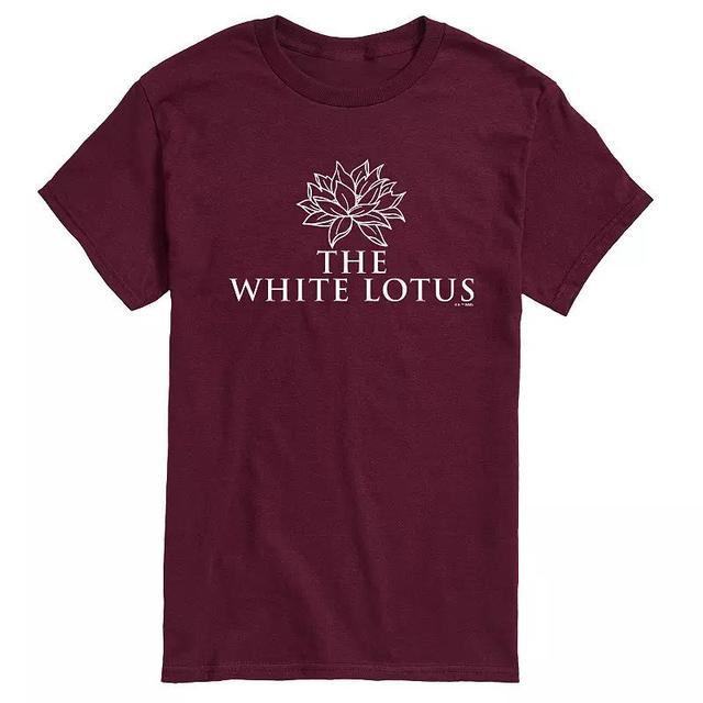 Mens White Lotus Logo Graphic Tee Red Product Image