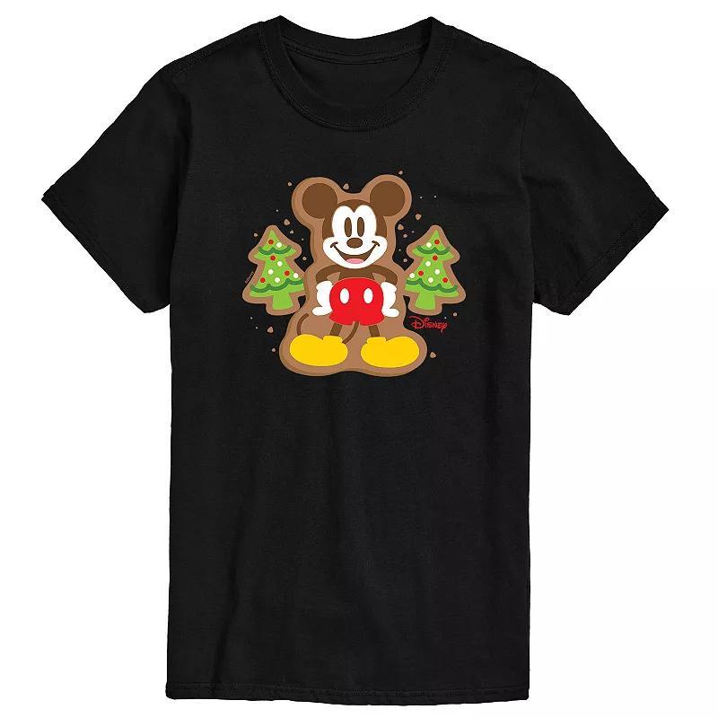 Disneys Mickey Mouse Mens Mickey Cookie Graphic Tee Blue Product Image