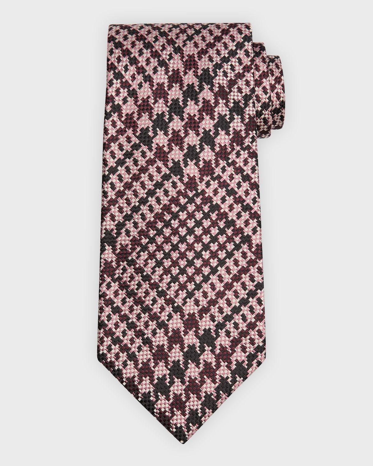 Mens Maxi-Houndstooth Silk Tie Product Image