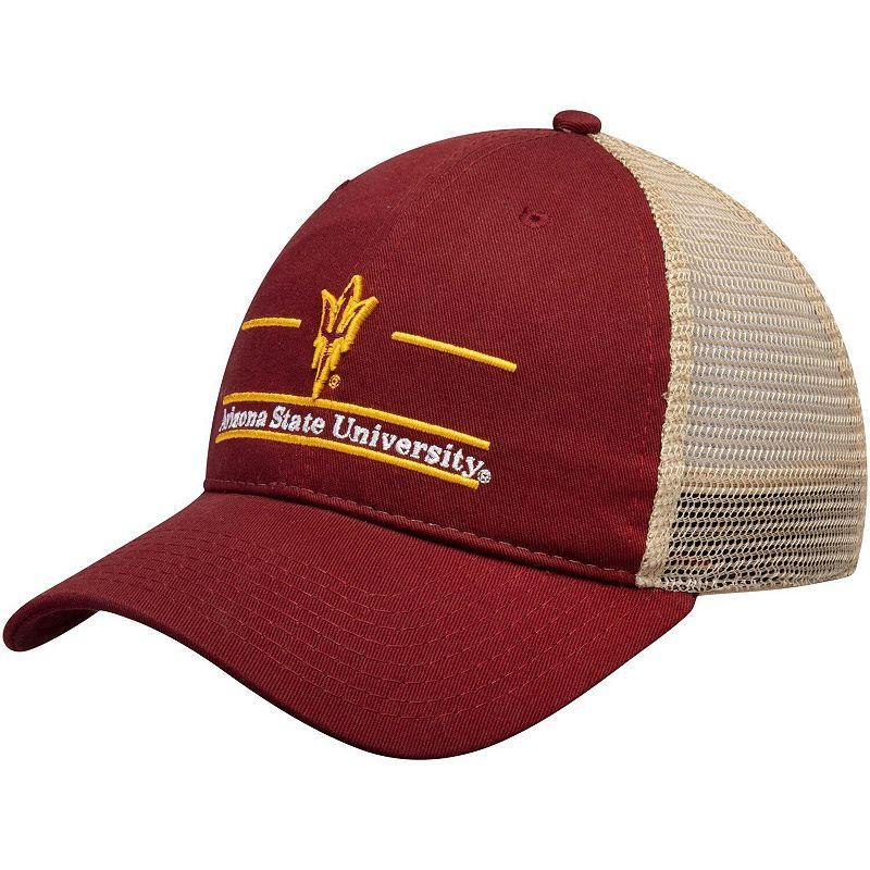 Mens The Game Maroon Arizona State Sun Devils Split Bar Trucker Adjustable Hat, ASU Red Product Image