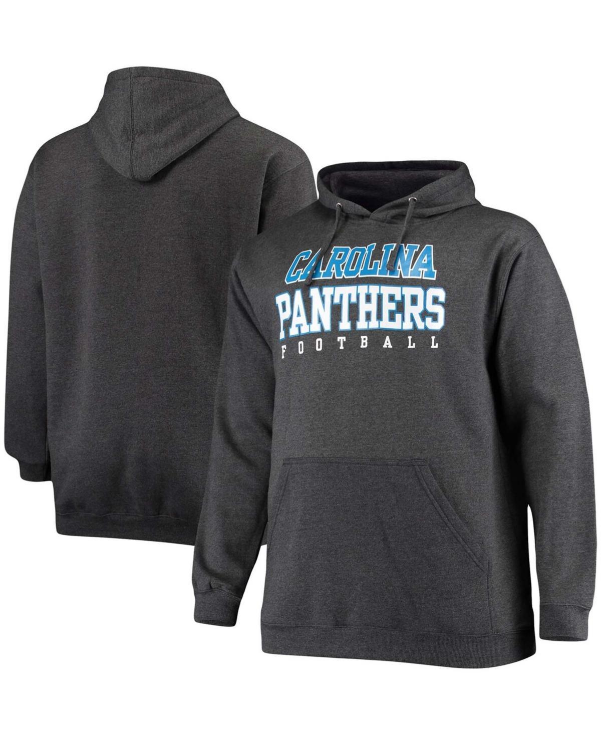 Mens Fanatics Branded Heathered Charcoal Carolina Panthers Big & Tall Practice Pullover Hoodie Product Image