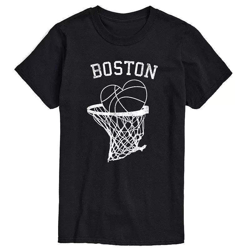 Mens Basketball Heart Boston Graphic Tee Product Image