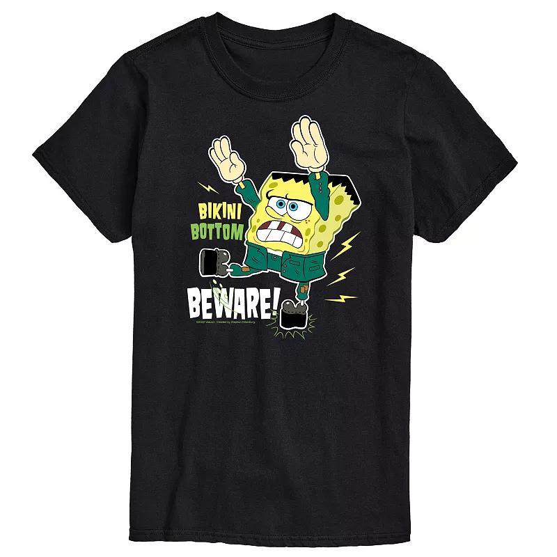 Mens SpongeBob SquarePants Bikini Bottom Beware Tee Product Image