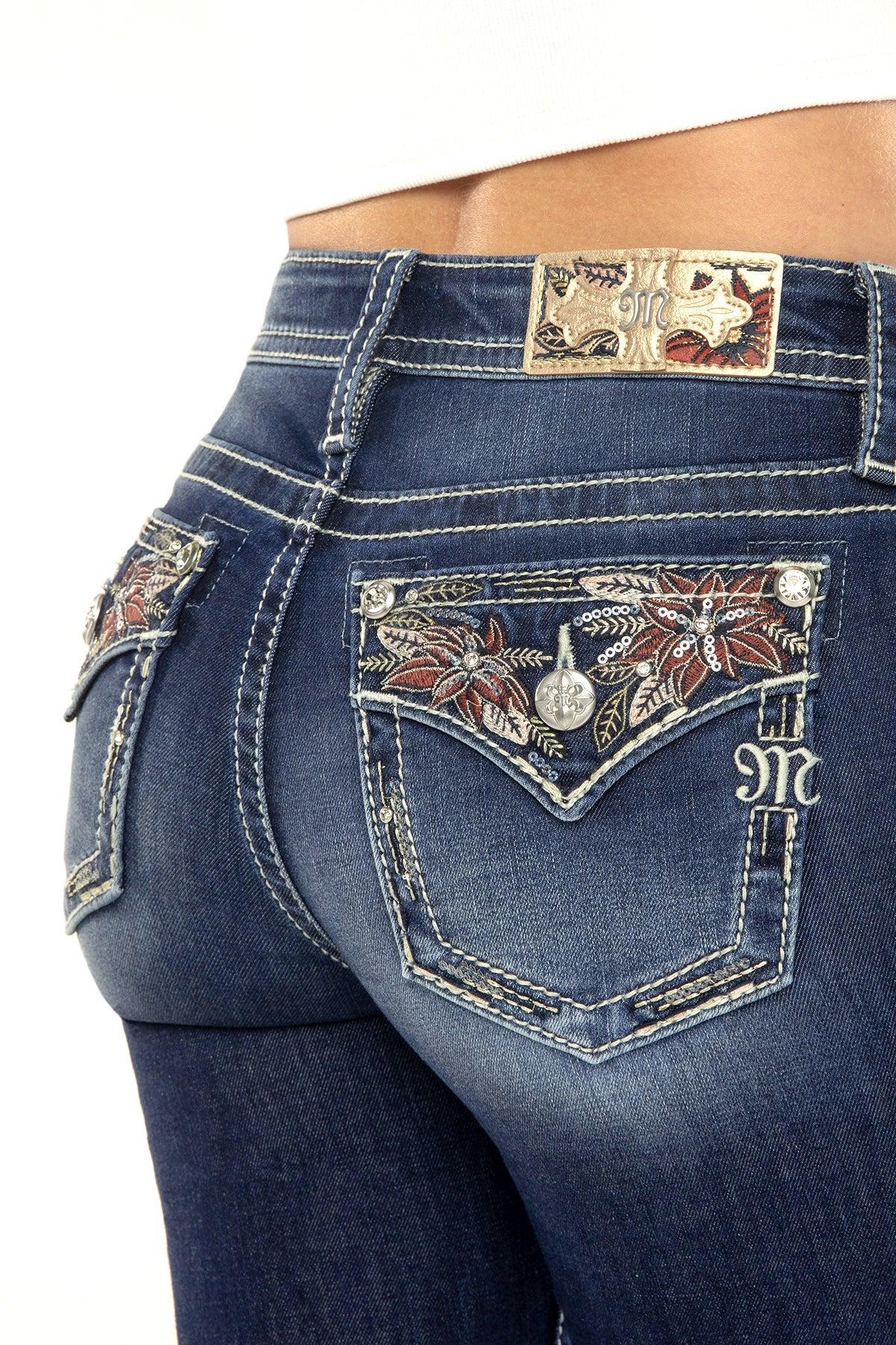 Holiday Floral Bootcut Jeans Product Image