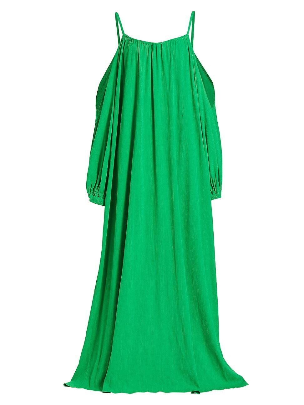 Womens Paloma Exposed-Shoulder & Puff-Sleeve Maxi Dress Product Image