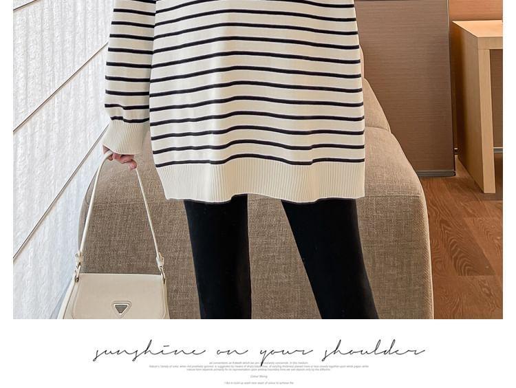 Maternity Striped Oversized Hoodie Product Image