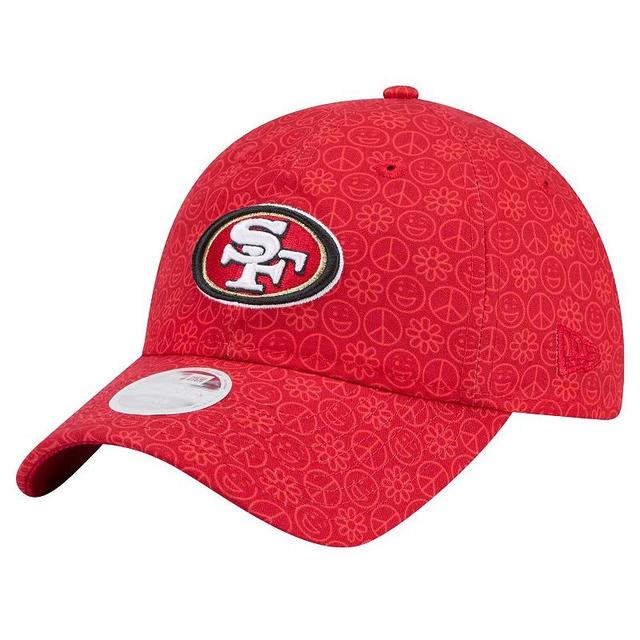 Womens New Era Scarlet San Francisco 49ers Smiley 9TWENTY Adjustable Hat Product Image