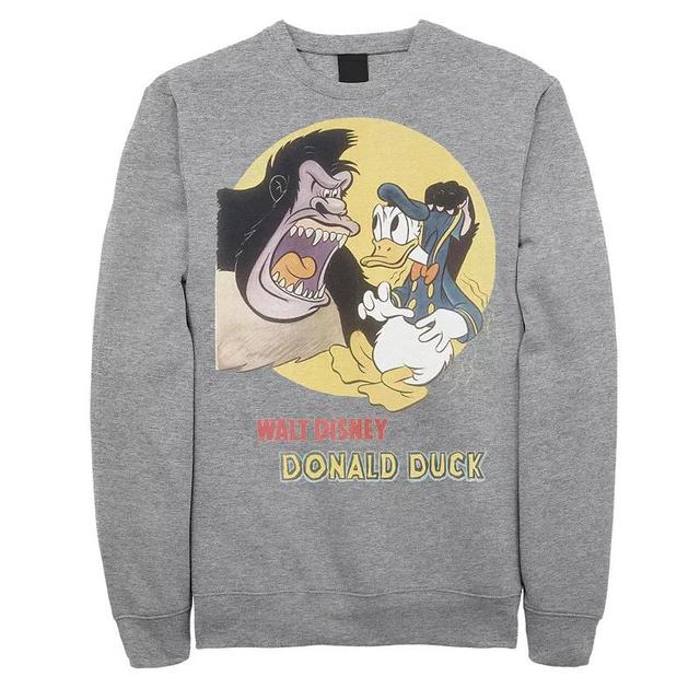 Disneys Mickey And Friends Mens Donald Duck And The Gorilla Sweatshirt Athletic Grey Product Image