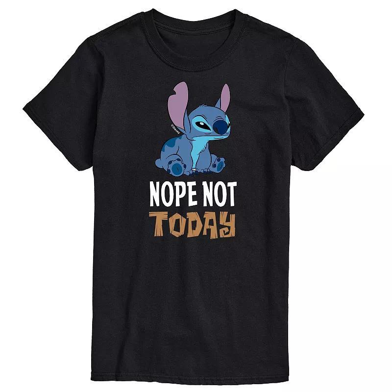 Disneys Lilo and Stitch Big & Tall Nope Not Today Graphic Tee, Mens Blue Product Image