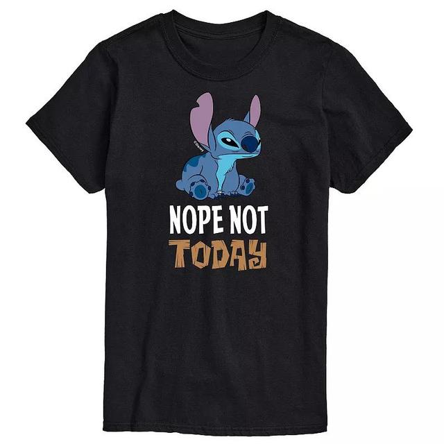 Disneys Lilo and Stitch Big & Tall Nope Not Today Graphic Tee, Mens Blue Product Image