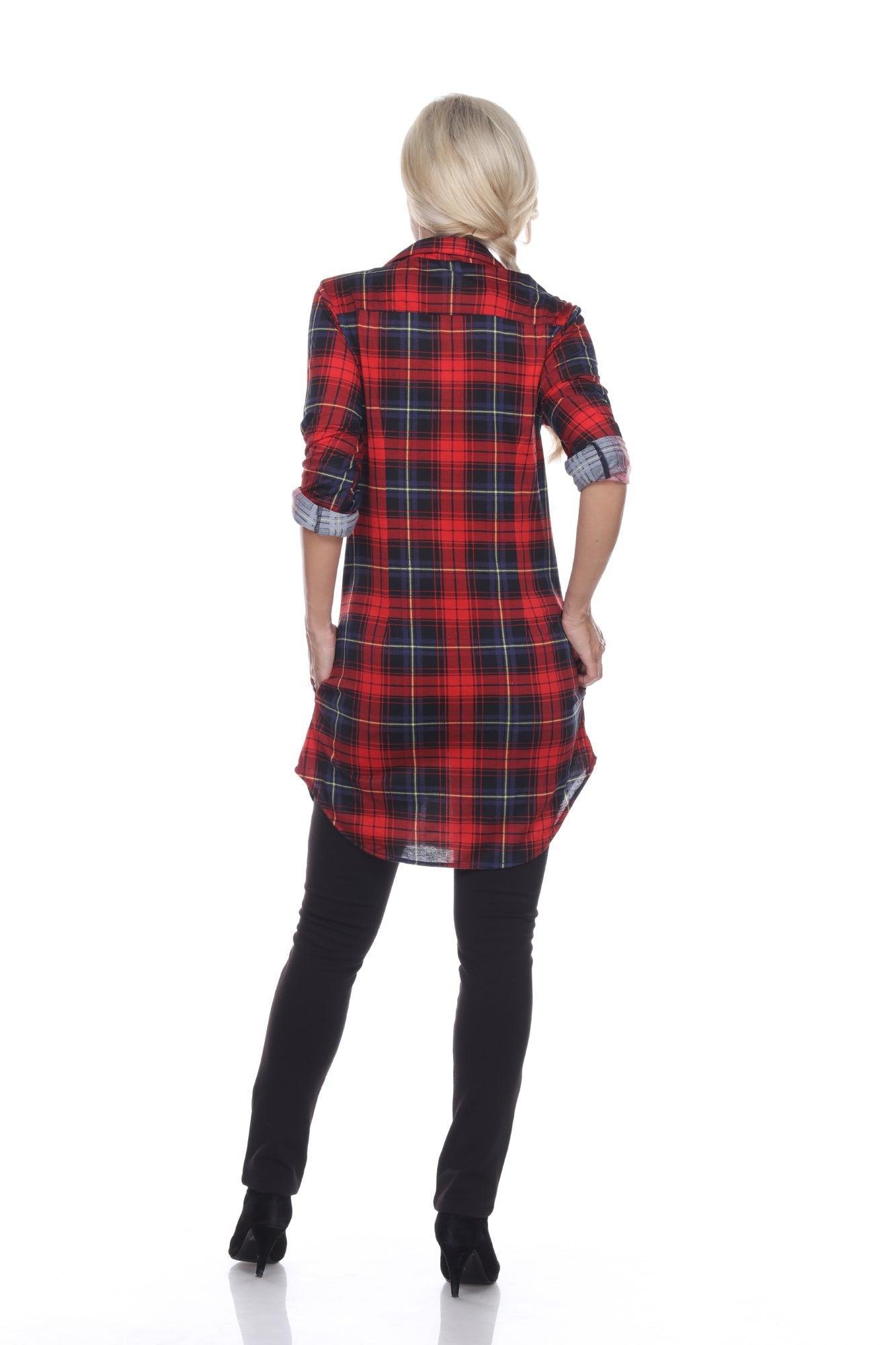 Piper Stretchy Plaid Tunic Product Image