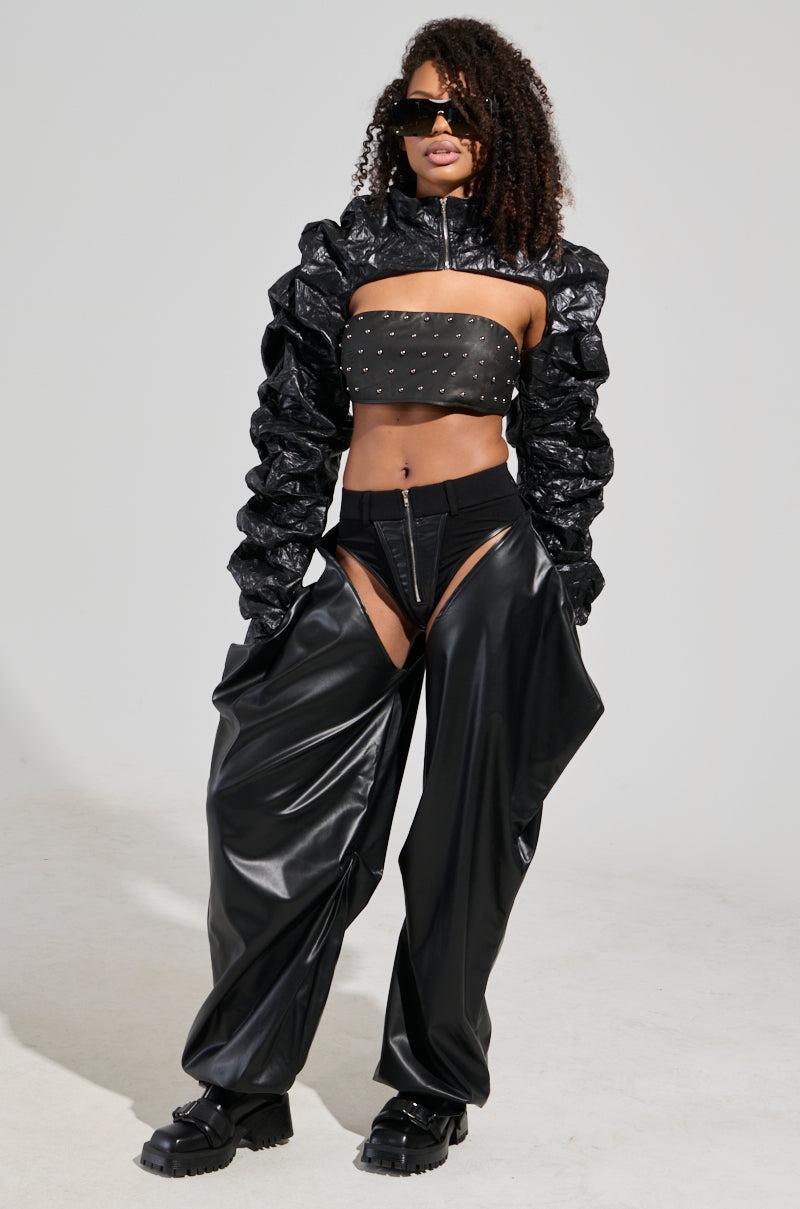 DARK SIDE FAUX LEATHER CHAPS Product Image