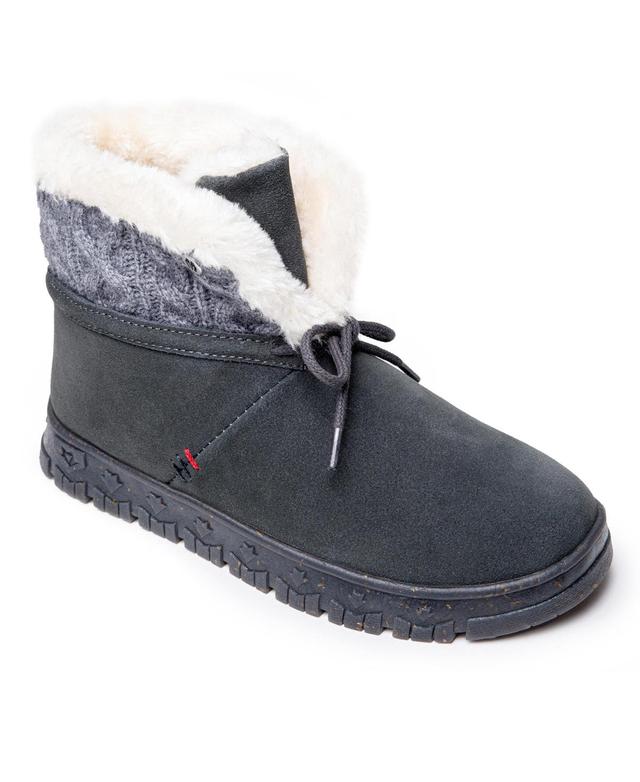 Minnetonka Womens Norean Suede & Knit Slipper Boots Product Image