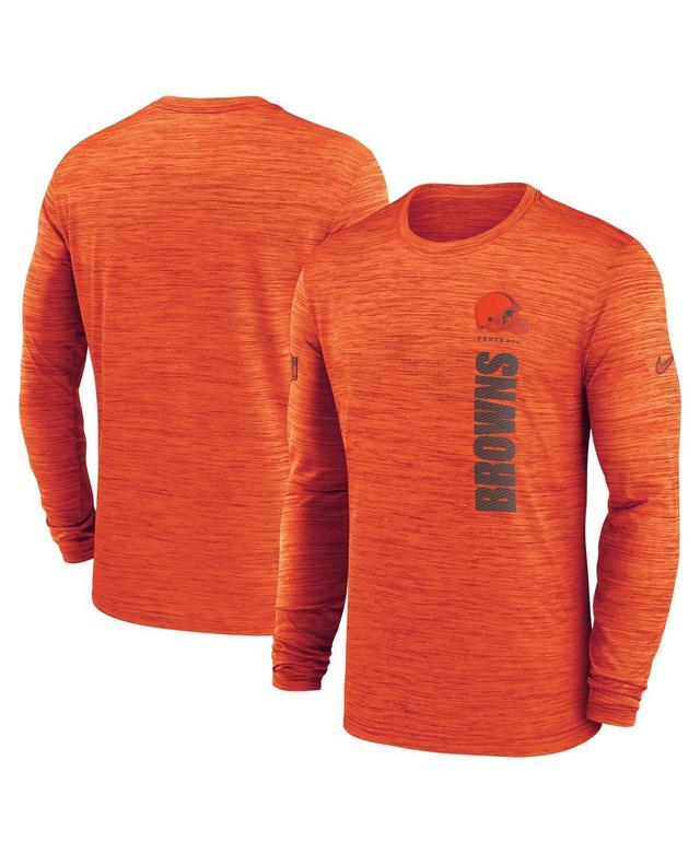 Nike Mens Orange Cleveland Browns 2024 Sideline Velocity Performance Long Sleeve T-Shirt Product Image