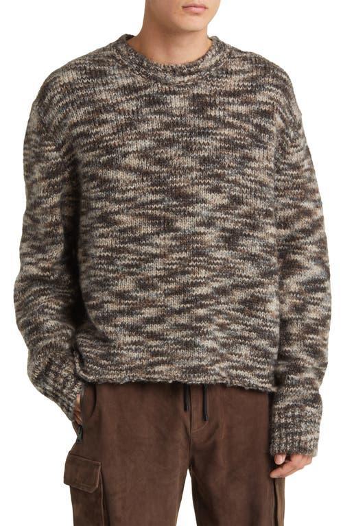 Mens Textured Tweed Crewneck Sweater Product Image