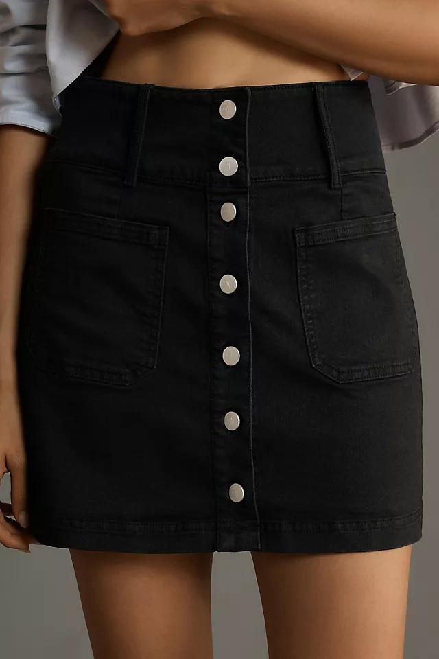 Pilcro Button-Front Denim Mini Skirt Product Image