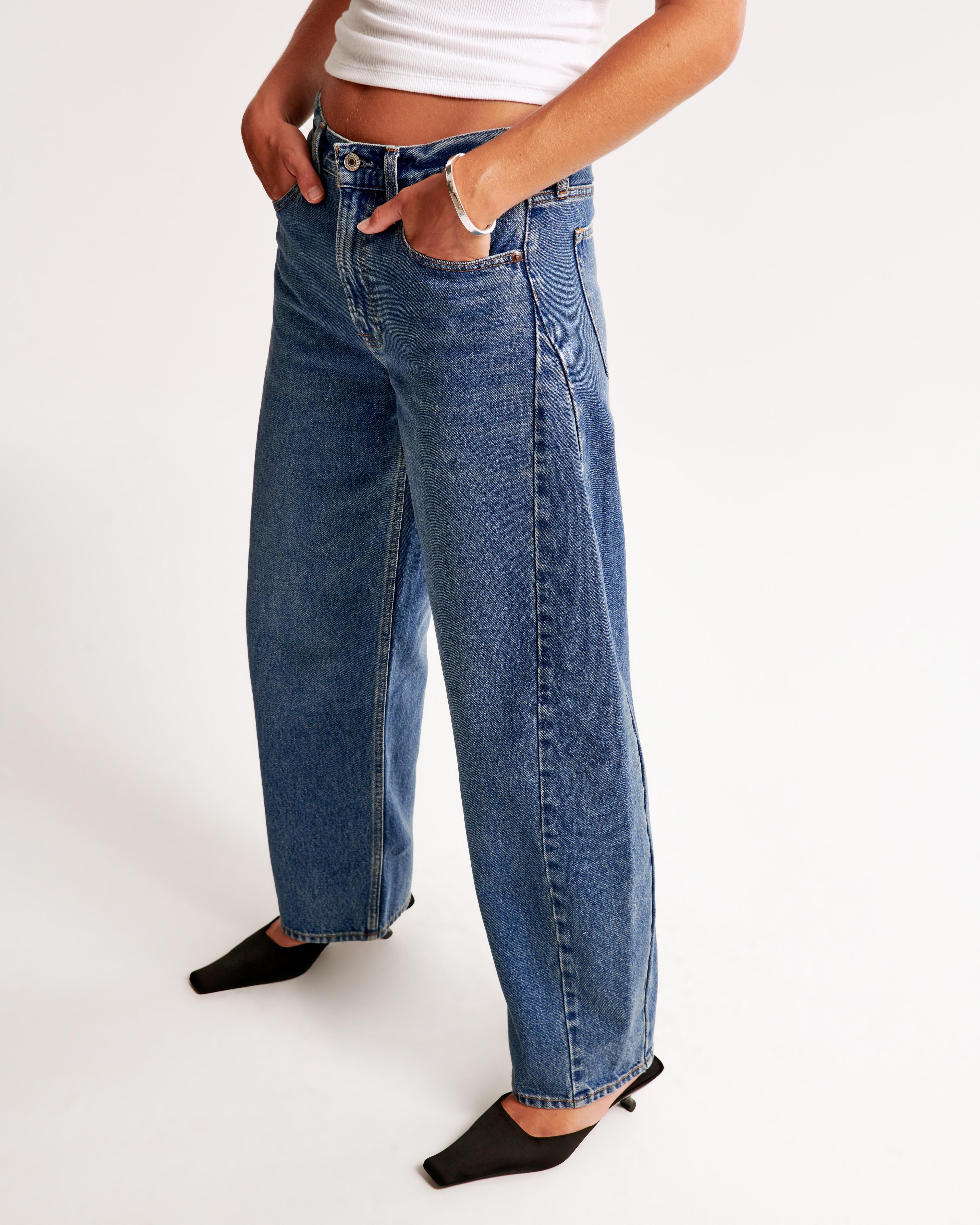 Mid Rise Barrel Jean Product Image