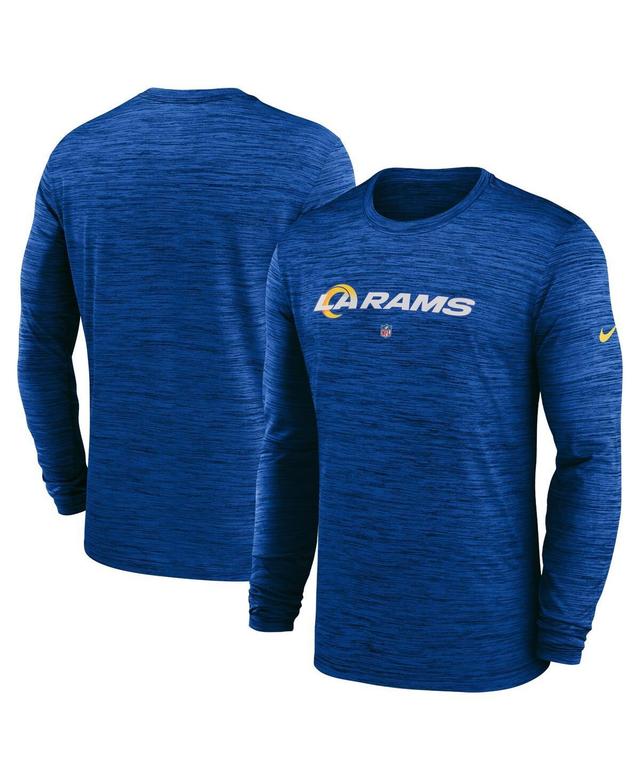 Mens Nike Royal Los Angeles Rams Sideline Team Velocity Performance Long Sleeve T-shirt Product Image