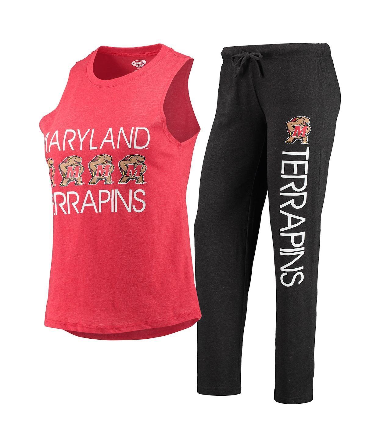 Womens Concepts Sport /Red Maryland Terrapins Tank Top & Pants Sleep Set Product Image