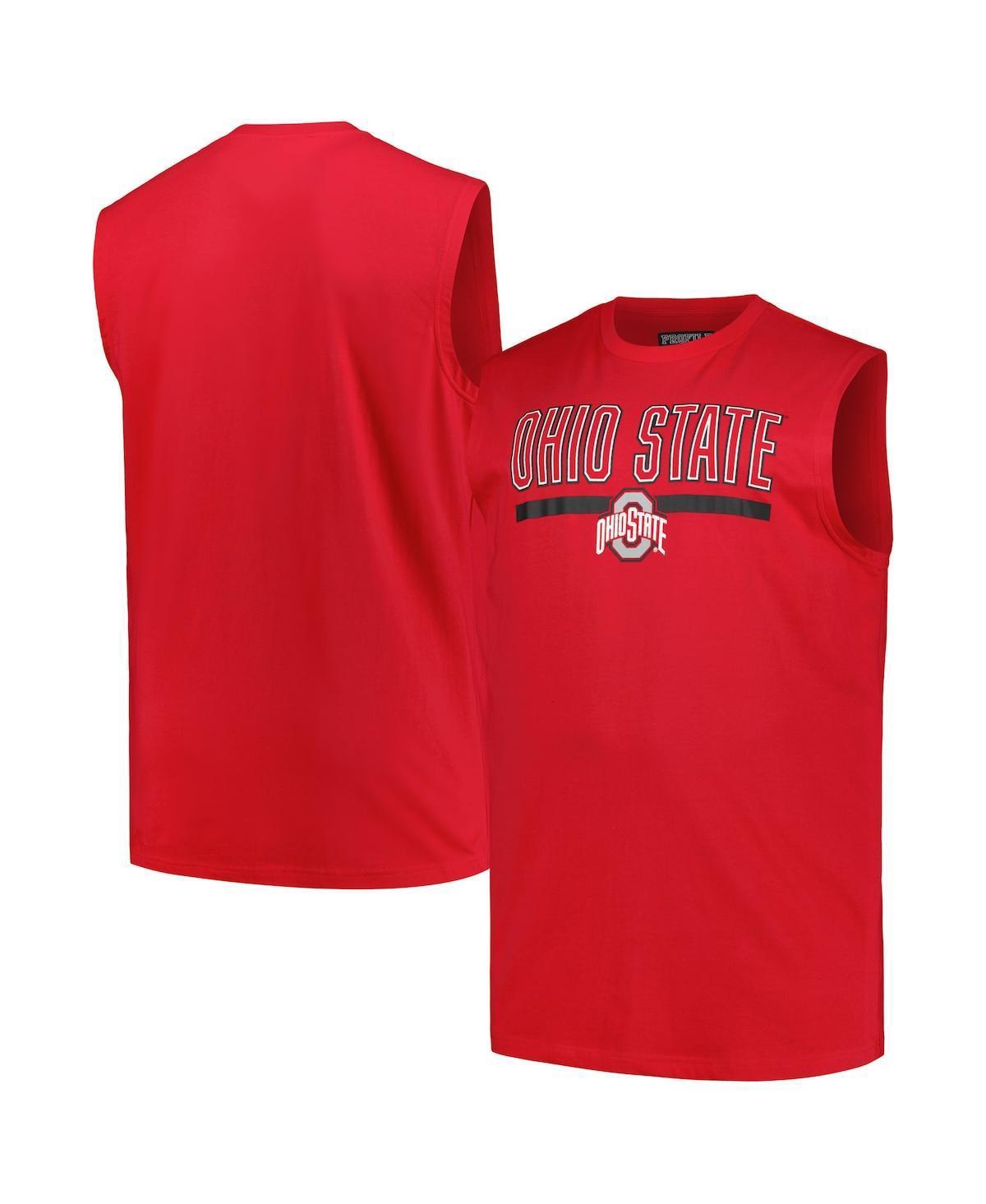 Mens Profile Scarlet Ohio State Buckeyes Big & Tall Tank Top Product Image