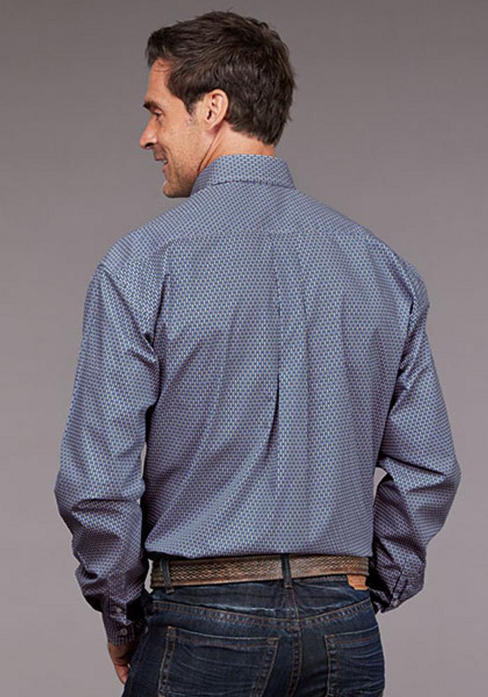 Stetson® Men's L/S Blue Diamond Print Button Shirt Product Image