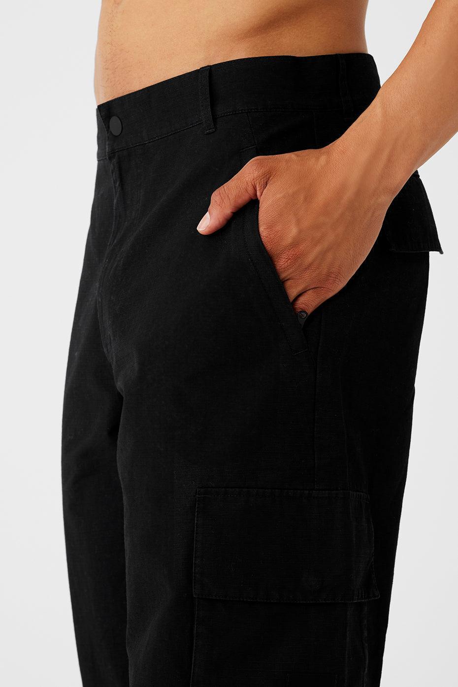 Cargo Ripstop Trouser - Black Male Product Image