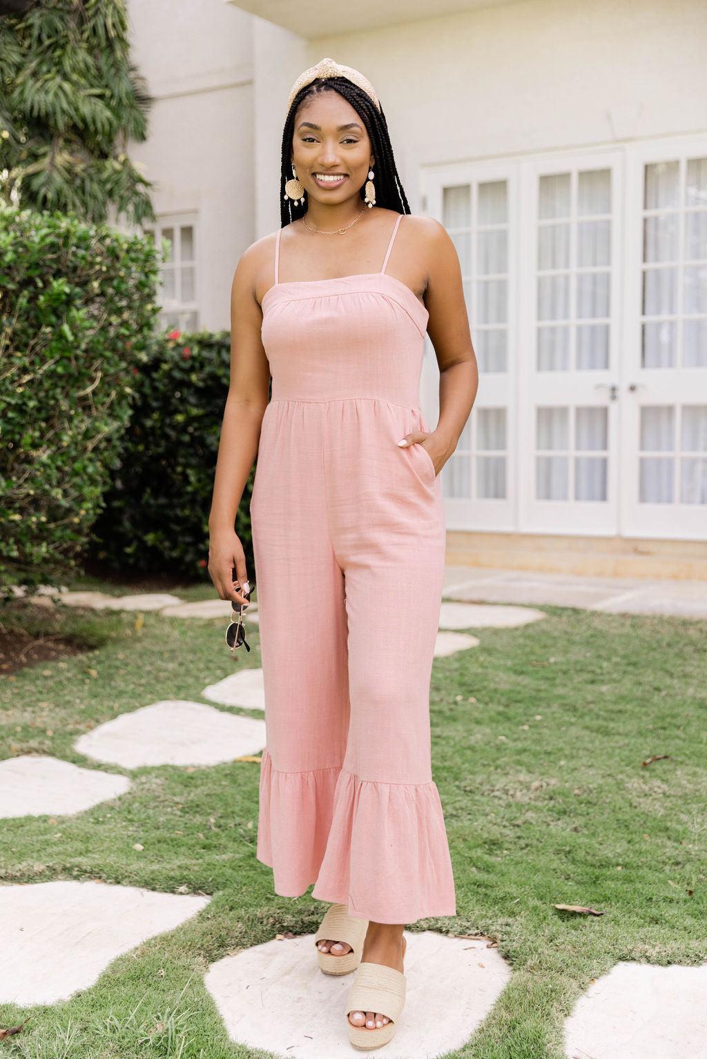 Cup Of Sunshine Blush Jumpsuit FINAL SALE Product Image