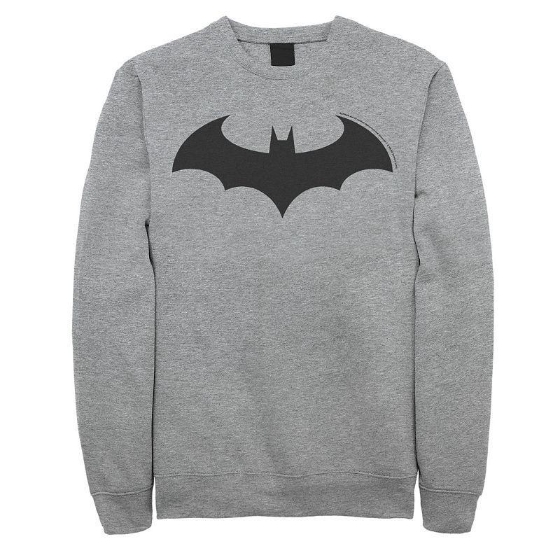 Mens DC Comics Batman Simple Bat Logo Sweatshirt Athletic Grey Product Image