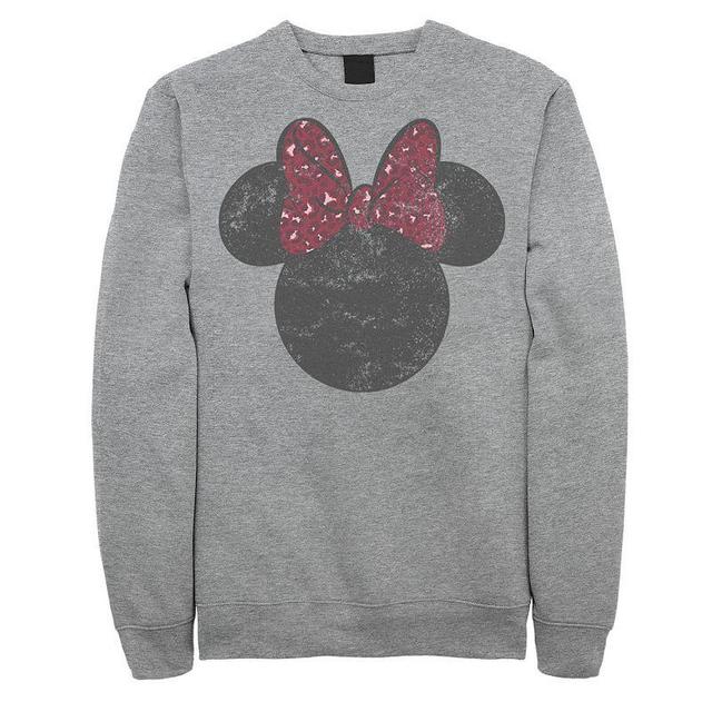 Disneys Mickey & Friends Minnie Mouse Mens Silhouette Sweatshirt Athletic Grey Product Image