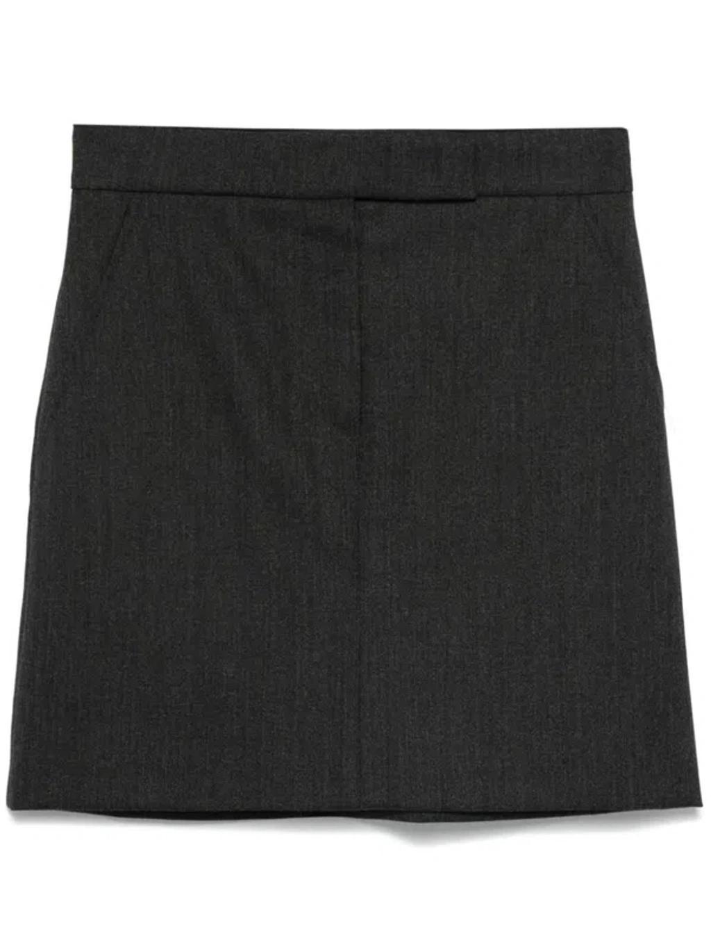 MAX MARA Wool Skirt In Grey Product Image