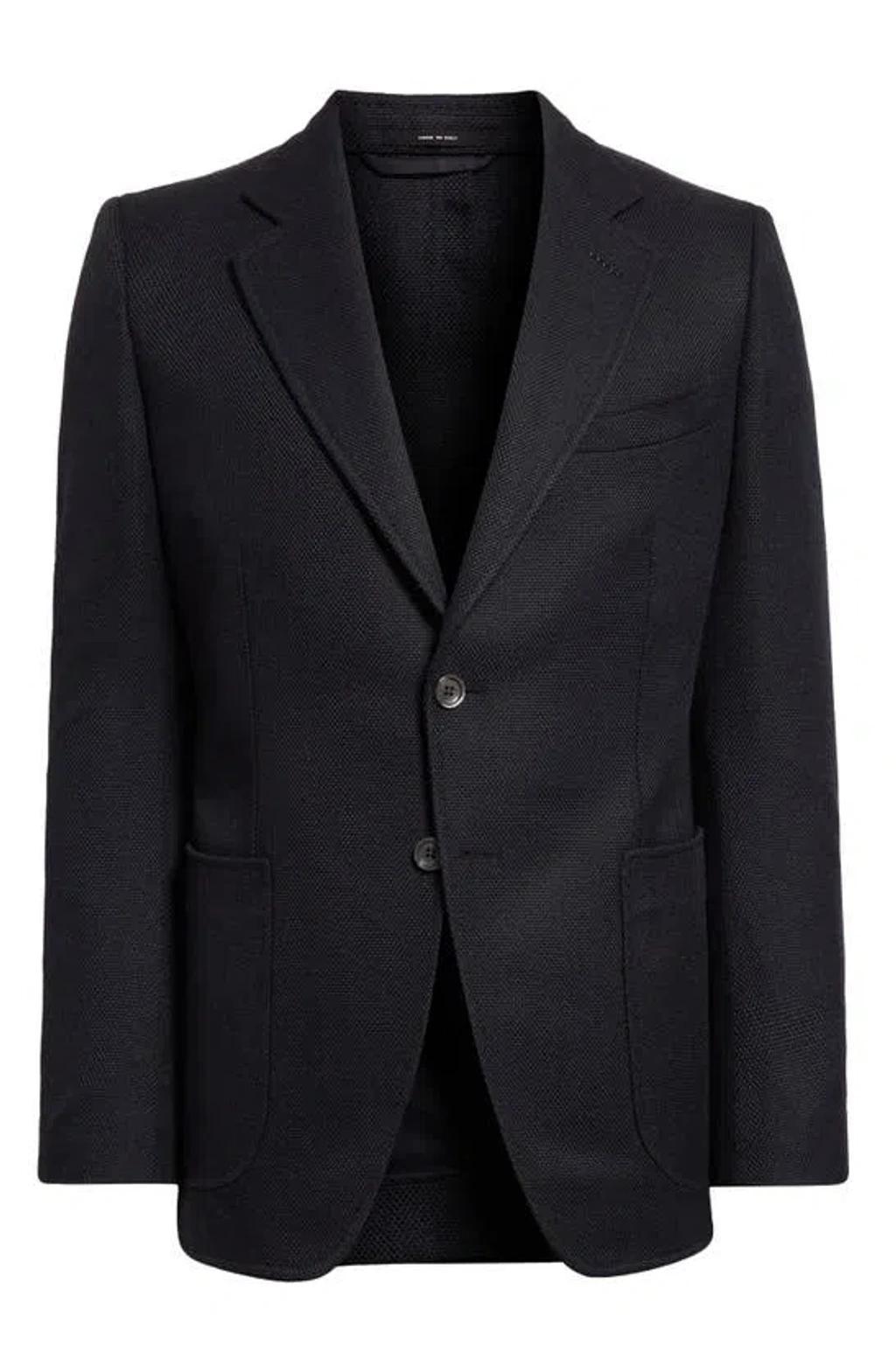 TOM FORD Single-breasted Two-button Jacket In Black Product Image