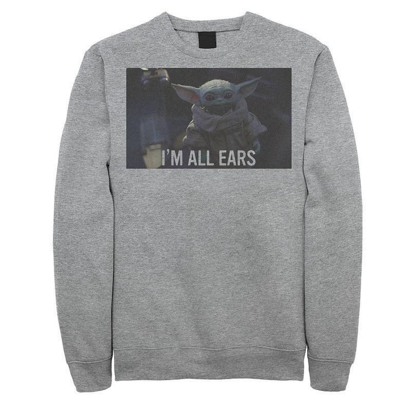 Mens Star Wars The Mandalorian The Child Im All Ears Portrait Sweatshirt Product Image