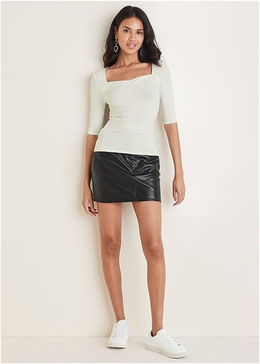 Faux Leather Mini Skirt product image