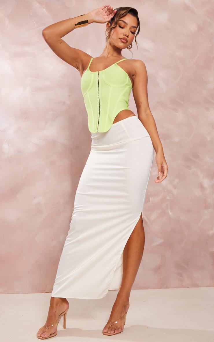 Light Lime Bandage Dip Hem Hook And Eye Corset Product Image