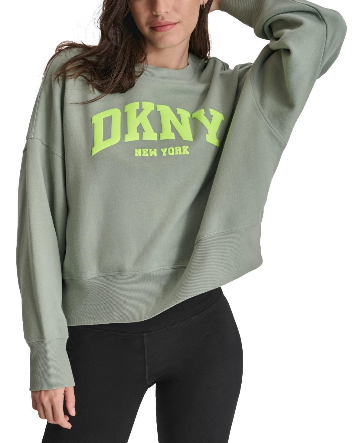 Dkny Sport Womens Varsity Puffed Logo Sweatshirt Product Image