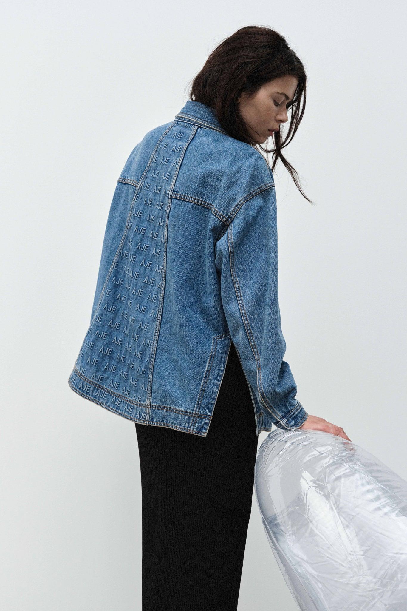 Nika Logo Denim Shacket product image