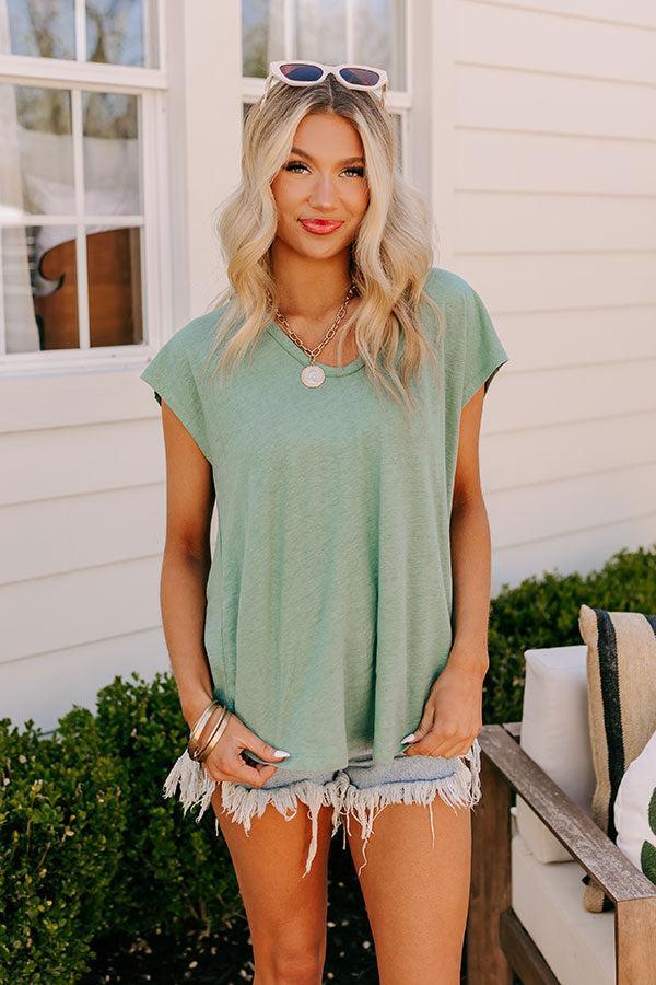 Fan Fav Linen-Blend Shift Top in Pear Product Image