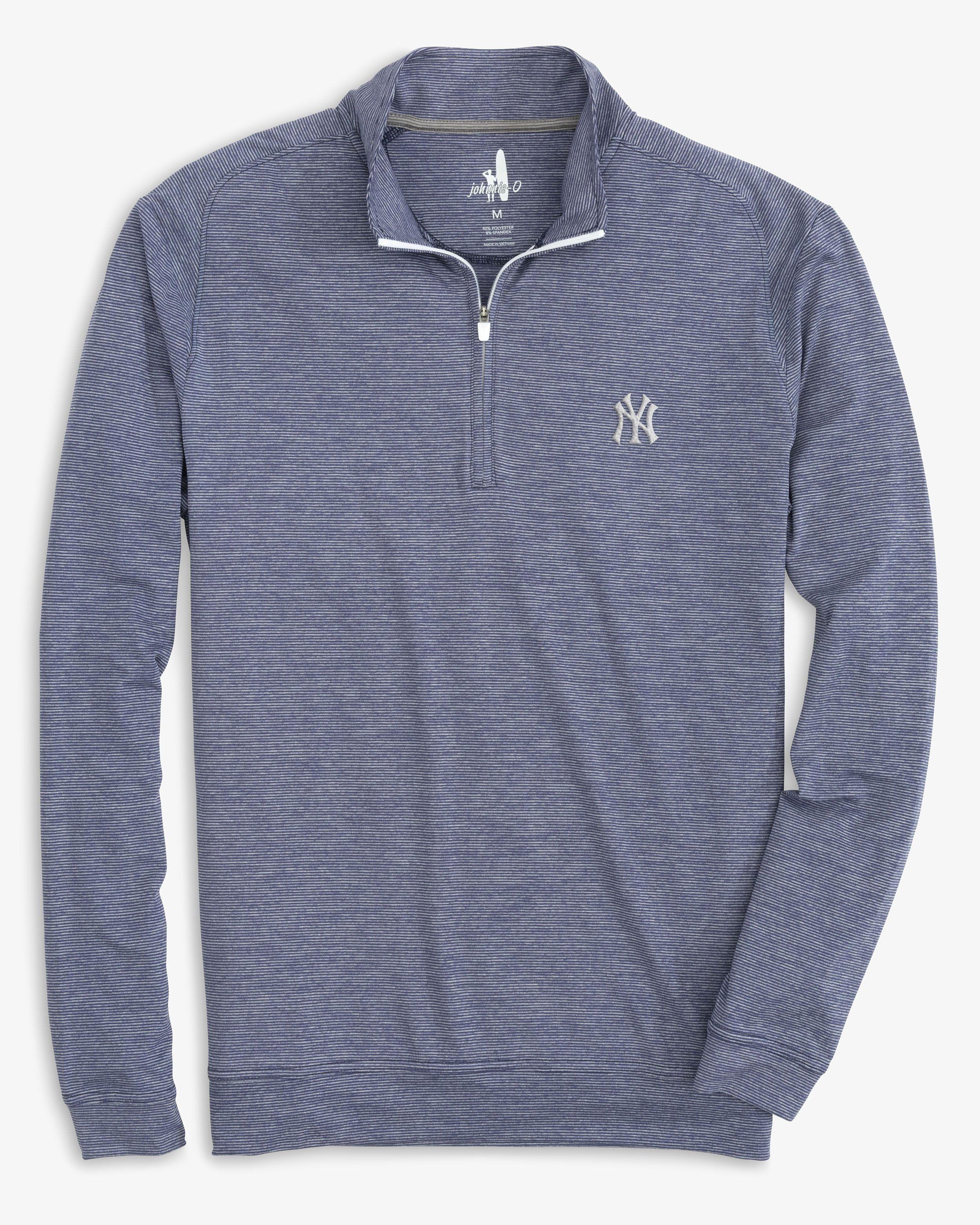 New York Yankees Vaughn Striped 1/4 Zip Performance Pullover Product Image