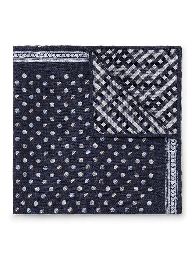 Mens Double Face Silk Pocket Square Product Image