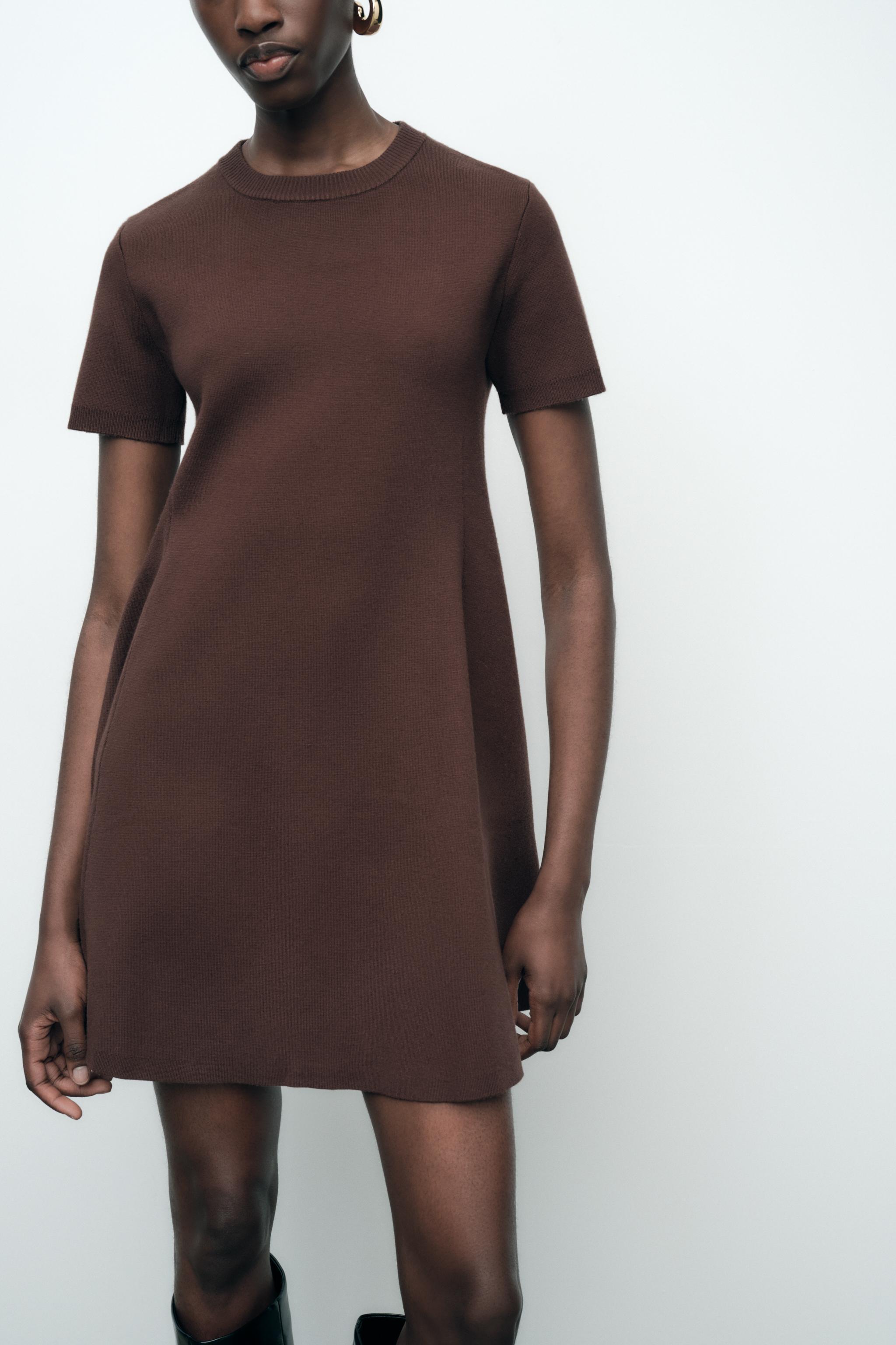 PLAIN KNIT MINI DRESS Product Image