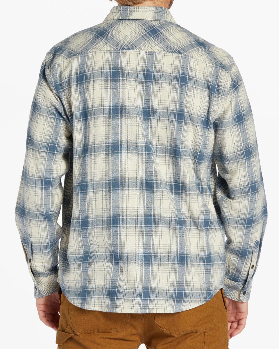 Coastline Flannel Long Sleeve Shirt - Oyster Male Product Image