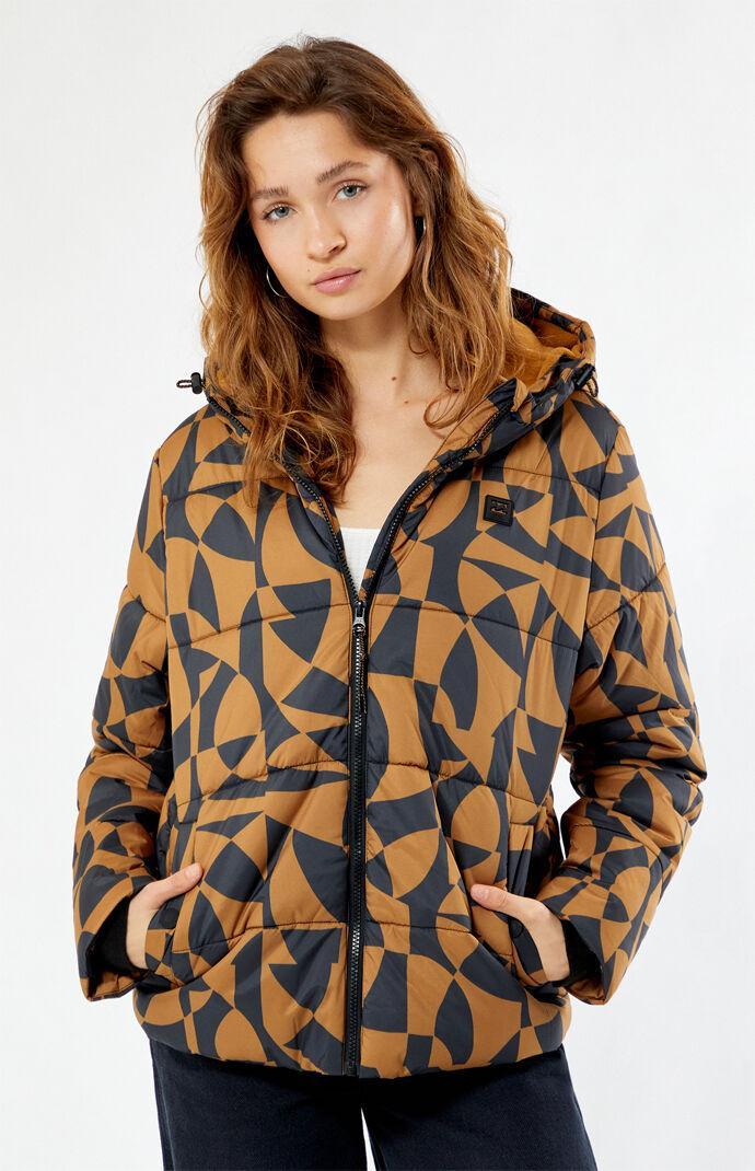 Billabong Women's Transport Puffer Jacket in Brown/Walnut - Product Image