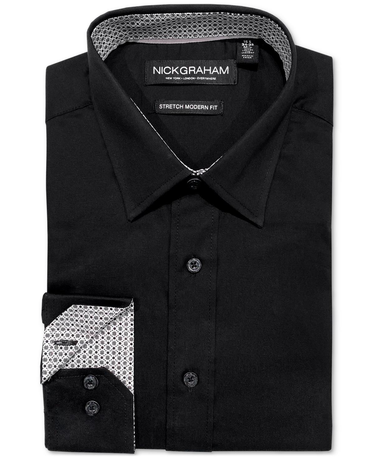 Nick Graham Mens Poplin Solid Dress Shirt Product Image