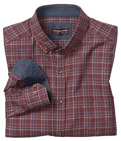 Johnston  Murphy Heather Box Plaid Woven Shirt product image