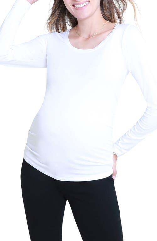 Ingrid & Isabel Maternity Long Sleeve Scoop Neck Tee Product Image